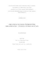 Organizacija rada neprofitnih organizacija - analiza studija slučaja