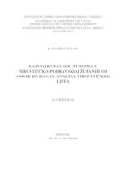 Razvoj ruralnog turizma u Virovitičko-podravskoj županiji od 1960-ih do danas - Analiza Virovitičkog lista