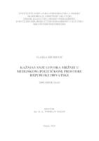 Kažnjavanje govora mržnje u medijskom (političkom) prostoru Republike Hrvatske