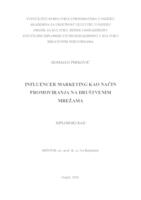 Influencer marketing kao način promoviranja na društvenim mrežama