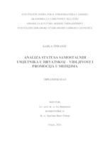 Analiza statusa samostalnih umjetnika u Hrvatskoj – vidljivost i promocija u medijima