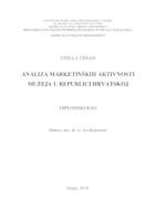 Analiza marketinških aktivnosti muzeja u Republici Hrvatskoj