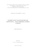 Književnost i konstruiranje identiteta - kolumbijske godine samoće