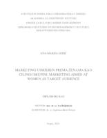 prikaz prve stranice dokumenta Marketing usmjeren prema ženama kao ciljnoj skupini