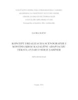 prikaz prve stranice dokumenta Koncept i realizacija scnografije i kostima kroz kazališnu adaptaciju teksta Antabus Seray Şahiner