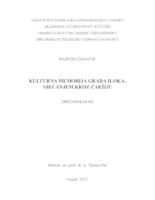prikaz prve stranice dokumenta Kulturna memorija grada Iloka: sjećanjem kroz Čaršiju