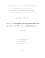 prikaz prve stranice dokumenta Analiza medijskog sadržaja kreiranog u okviru kampanja tvrtke Red Bull
