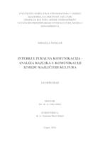 prikaz prve stranice dokumenta Interkulturalna komunikacija - analiza razlika u komunikaciji između različitih kultura