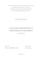 prikaz prve stranice dokumenta Utjecaj kulturne baštine na turistički razvitak gradova