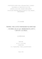 prikaz prve stranice dokumenta Model negativne medijske kampanje - studija slučaja medijskog linča Vještice iz Rija