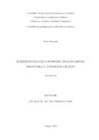 prikaz prve stranice dokumenta Subjektivizacija osobnog imaginarnog prostora u tonskom crtežu