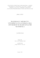 prikaz prve stranice dokumenta Materijali u kiparstvu: interpretacija ljudskog lika upotrebom netradicionalnih materijala