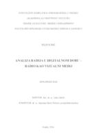 prikaz prve stranice dokumenta Analiza radija u digitalnom dobu - radio kao vizualni medij