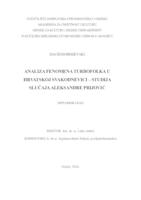 prikaz prve stranice dokumenta Analiza fenomena turbofolka u hrvatskoj svakodnevici - studija slučaja Aleksandre Prijović