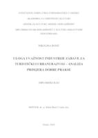 prikaz prve stranice dokumenta Uloga i važnost industrije zabave za turistički i urbani razvoj - analiza primjera dobre prakse