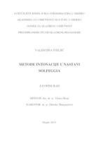 prikaz prve stranice dokumenta Metode intonacije u nastavi solfeggia